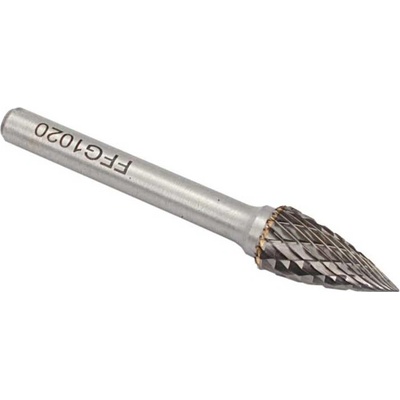 Technická fréza oválna špicatá 10 x 20 mm, dĺžka 60 mm, TYP G, stopka 6 mm, XL-TOOLS