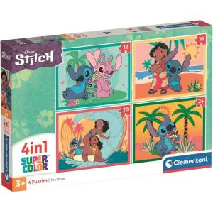 Clementoni - Puzzle 4v1 Stitch - 1 - 39 piese