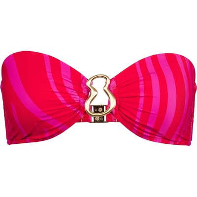 Seafolly Дамско бикини горнище Seafolly Women's Coastline Ring Front Bandeau Bikini top - Flame - размер 44 (EU) (150-5725-0217)