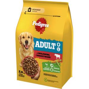 PEDIGREE PEDIGREE® Adult 2, 6 кг с говеждо месо и зеленчуци - пълноценна суха храна за възрастни кучета от големи и средни породи