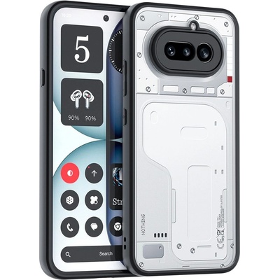 Nothing PC+TPU Калъф за Nothing Phone (4a) - Шокоустойчив, Повдигнат ръб за камера, Прозрачен