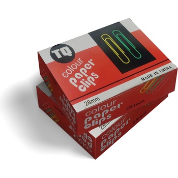 Кламери цветни 28 мм. 100 бр в опаковка