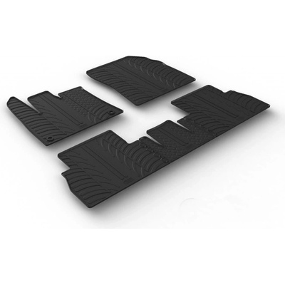 Koberce gumové Gledring Peugeot Rifter 2018- oválné fixace, nesklopná sedačka spolujezdce – Zboží Mobilmania