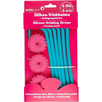 Kochblume Brčka set na pití 6 ks tyrkys
