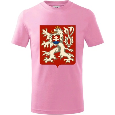 Znak ČSR Československá republika 1948–1960 tričko dětské bavlněné růžová