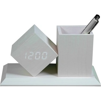 TOO phc-330-w бял цифров часовник с държач за химикалки (phc-330-w)