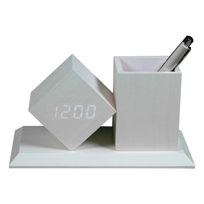 TOO phc-330-w бял цифров часовник с държач за химикалки (phc-330-w)