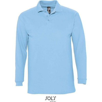 Sol's Winter II Piqué polo s dl. rukávem sky modrá