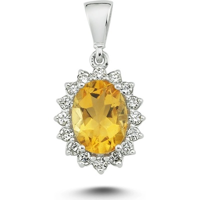 Lillian Vassago Zlatý přívěsek s citrínem a brilianty LLV11 SMP5650 02 CIT