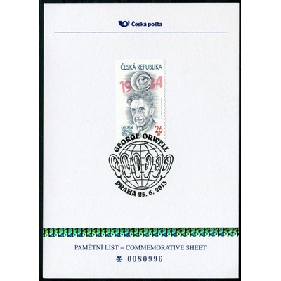 Česká pošta (2013) PLZ 36 - Pamětní list - Praha: George Orwell