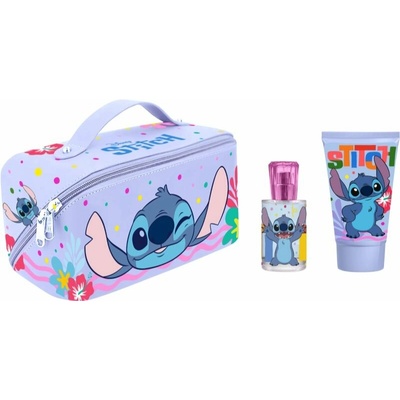 Disney Stitch kozmetická taštička + sprchový gél 100 ml + toaletná voda 50 ml