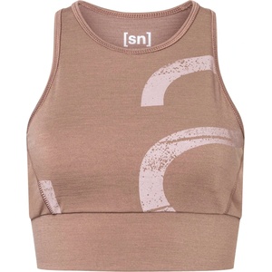 super. natural Дамски спортен сутиен super. natural Women's Capital Logo LF Top Sports bra - Mountain Trail / Dusty Rose (114-3791-0312)
