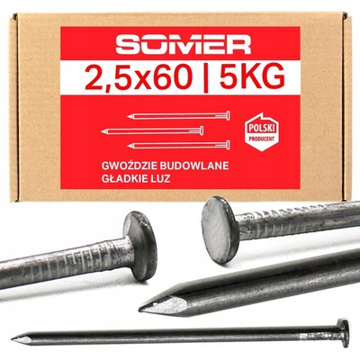 Stavebné klince Somer 60 1150 ks 5 kg