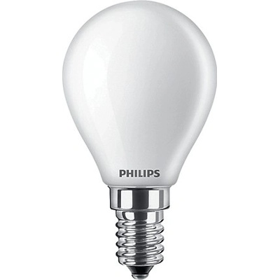 Philips Classic Filament LED žárovka kapka matná 6.5-60W E14 840 P45 FR G ND 806Lm