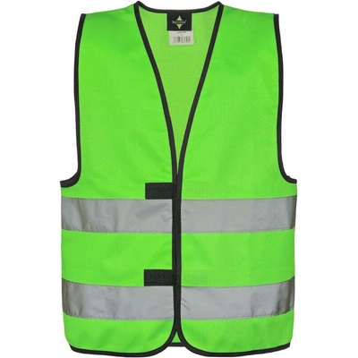Korntex | KW01, Detská bezpečnostná vesta, zelená neon, XS