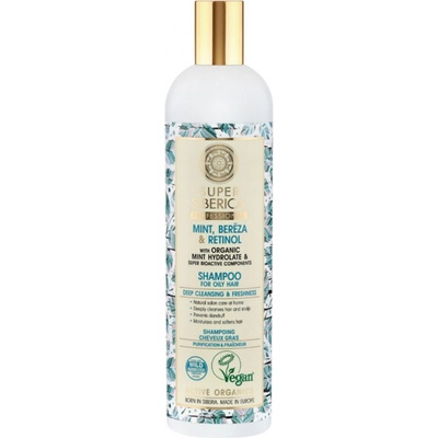 Natura Siberica Mint Bereza & Retinol šampón pre mastné vlasy 400 ml