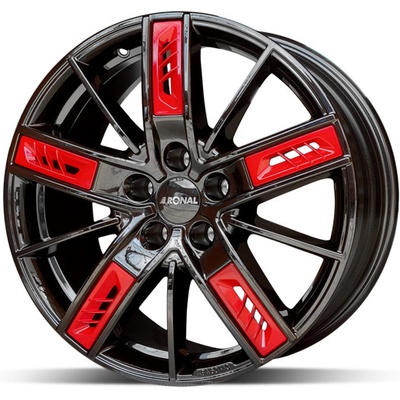 Ronal R67 8x18 5x114,3 ET40 black red polished