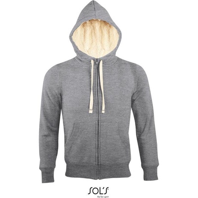 Sol's Sherpa Unisex mikina s kapuc. sivá mel.