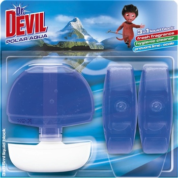 Dr. Devil Polar Aqua течен кошничка+3 пълнители 3в1 тоалетен блок (8595025819635)