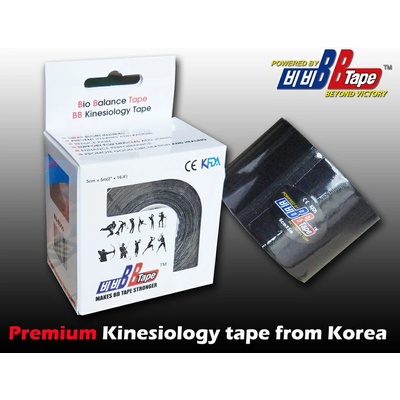 BB Tape kineziologický tejp s turmalínem černá 5 m x 5 cm