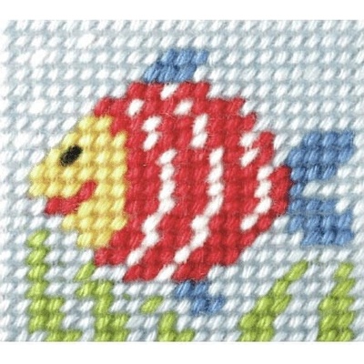 Kreativní sada na vyšívání Rybička 11x13cm