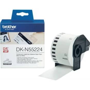 Brother DK-N55224 Roll White Continuous Length Non-Adhesive Paper Tape (Black on White) (DKN55224)