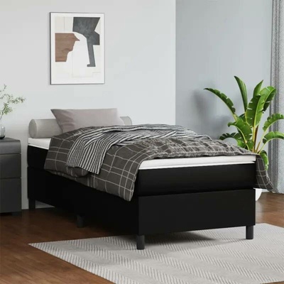 vidaXL 3144595 Boxspring postel s matrací umělá kůže / barva Černá