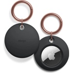 elago Силиконов ключодържател за Apple AirTag - Elago AirTag Basic Keychain Case (черен) (EATSC-BA-BK)