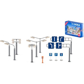 Siku World příslušenství dopravní značky a pouliční lampy