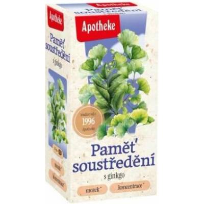 APOTHEKE PAMÄŤ A SÚSTREDENIE s ginkgo bylinná zmes 20 x 1,5 g