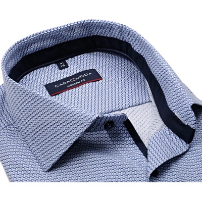 Casa Moda modern fit košile extra prodloužený rukáv s modrými kroužky vnitřním límcem a manžetou