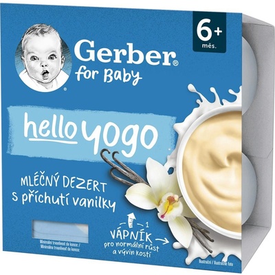 Gerber Hello yogo mléčný dezert vanilkový 4 x 100 g – Zboží Dáma