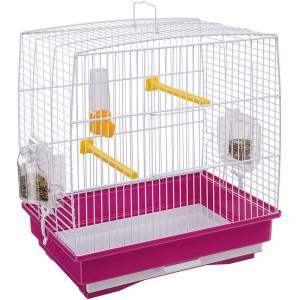 Ferplast - Cage Rekord 1 White - Оборудвана клетка за канарчета, екзотични и други малки птици - размер, 35, 5 x 24, 7 x 37 см