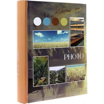 GEDEON Fotoalbum VIEW, 10x15, šité, 200 fotografií Barva: Oranžová