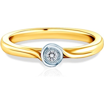 SAVICKI Годежен пръстен savicki: двуцветно злато, диамант