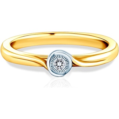 SAVICKI Годежен пръстен savicki: двуцветно злато, диамант