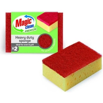 Magic Clean Гъба Magic clean Premium за силно замърсени повърхности Heavy duty clean 2 бр (HSSF145)