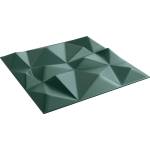 vidaXL Стенни панели 12 бр. 50 x 50 cm Диамант Зелен XPS Пяна (42046066)