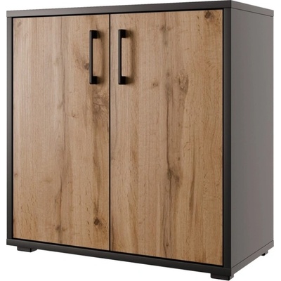 NEJBY Skrinka GIANNI PREMIUM typ 2, korpus: antracit, dvierka: dub wotan