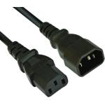 VCOM Захранващ кабел VCom CE001, от IEC320 C14(м) към IEC320 C13(ж), 1.8m, черен (CE001)