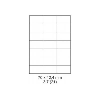 Emy 8588002263316 samolepící bílé A4 70 x 42,4 mm 100 listů