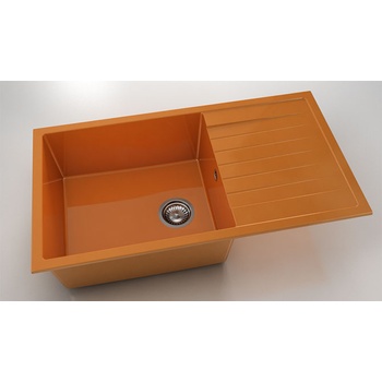 Image 1 of FAT Мивка Vanguard 229, Polymer marble, 16 Оранж, с включен сифон