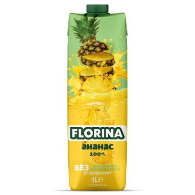 FLORINA сок от ананас от концентрат 100%
