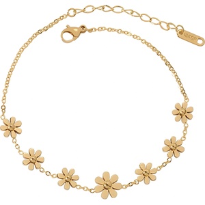 HARAHU Гривна за крак Flower - Златна KP20581