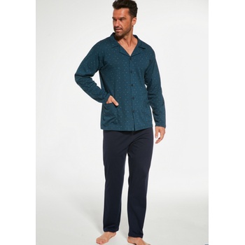 Cornette 114/64 pánské pyžamo dlouhé propínací tm.modré