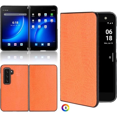 Microsoft Surface Duo 2 Crocodile Texture PC + PU Wallet Калъф и Стилус