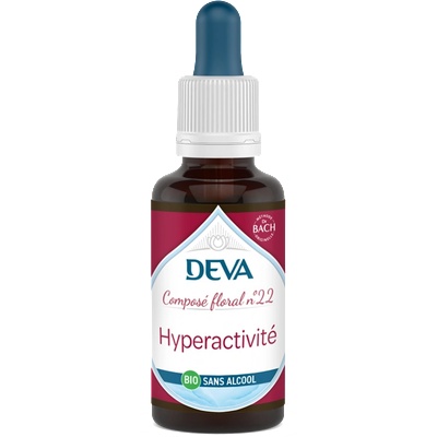 Deva Хиперактивност, флорални есенции, капки по метода на Бах №22 (без алкохол) 30 ml | Deva (777473 (152216))