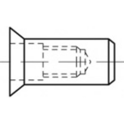 TOOLCRAFT TO-5444316 slepá nitovacie matice M8 ocel 250 ks