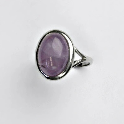 Čištín Zlatý prsten bílé i žluté zlato přírodní kámen ametyst T 1454 m