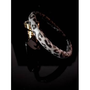 Radi handmade Диадема с леопардови елементи в сиво (713)